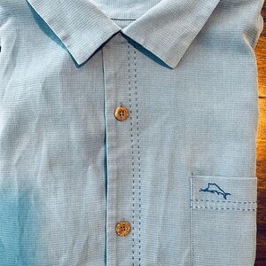 Tommy Bahama Coastal Breeze Island Zone Blue Casual Button Down Shirt